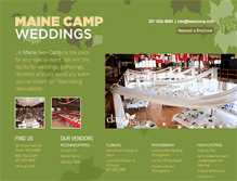 Tablet Screenshot of mainecampweddings.com